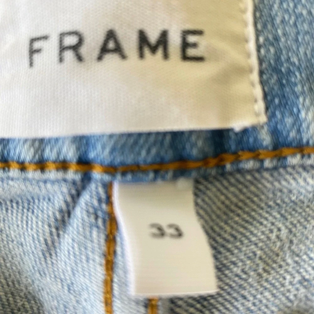 FRAME L'Homme Slim Finn Light Wash Blue Slim Fit Jeans Size 33 Lightweight Men's